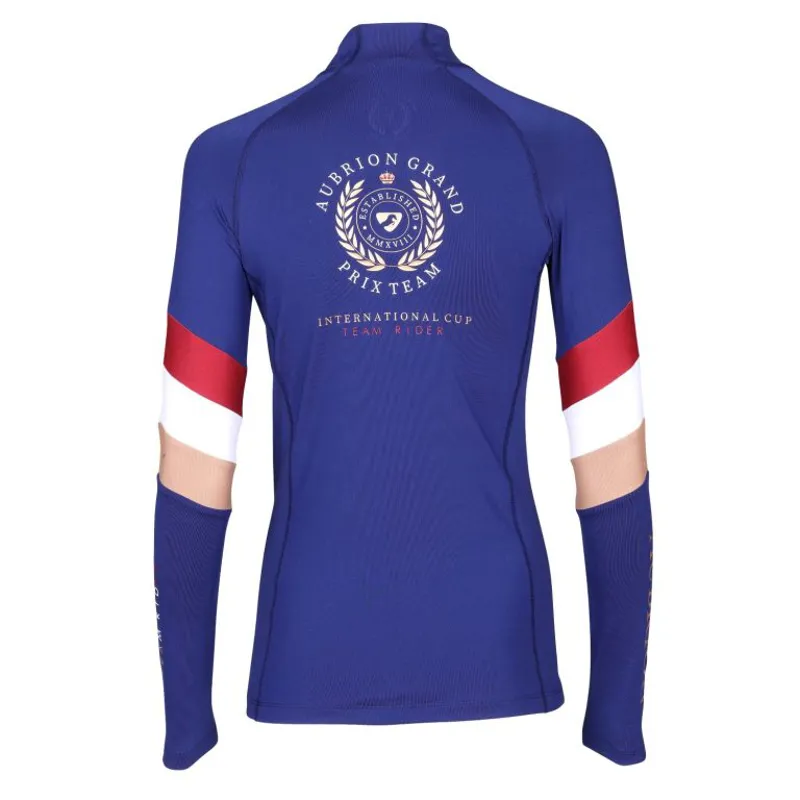 Aubrion Team Long Sleeve Base Layer in Navy-1